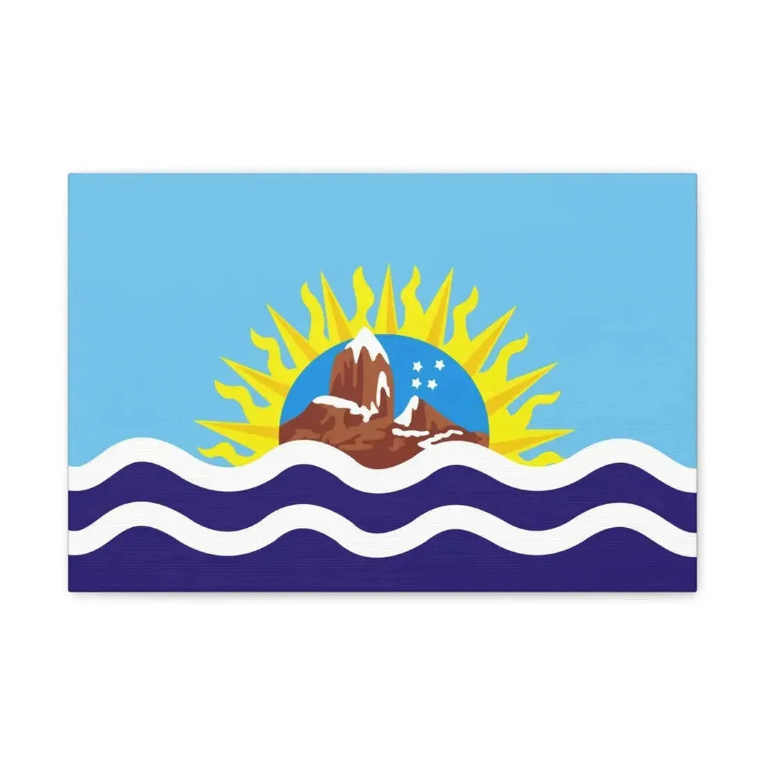 Flag of Santa Cruz Province Argentina - Canvas Wall Art 18″ x 12″ 1.25" - The Sticker Space