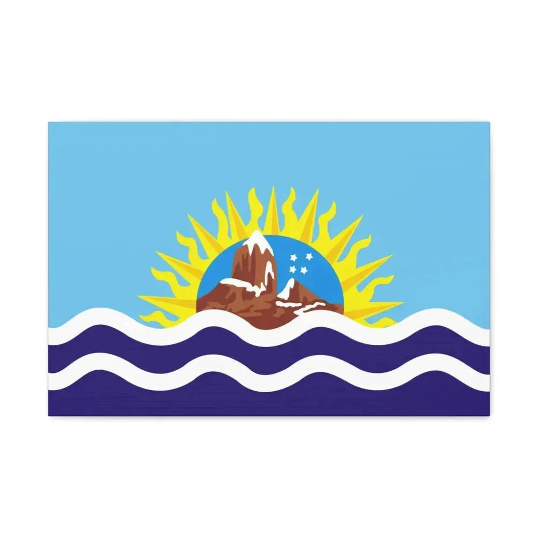 Flag of Santa Cruz Province Argentina - Canvas Wall Art 24″ x 16″ 1.25" - The Sticker Space