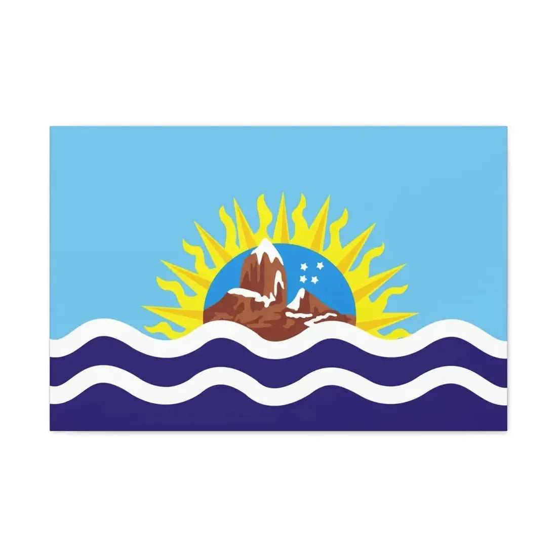 Flag of Santa Cruz Province Argentina - Canvas Wall Art 30" x 20" 1.25" - The Sticker Space