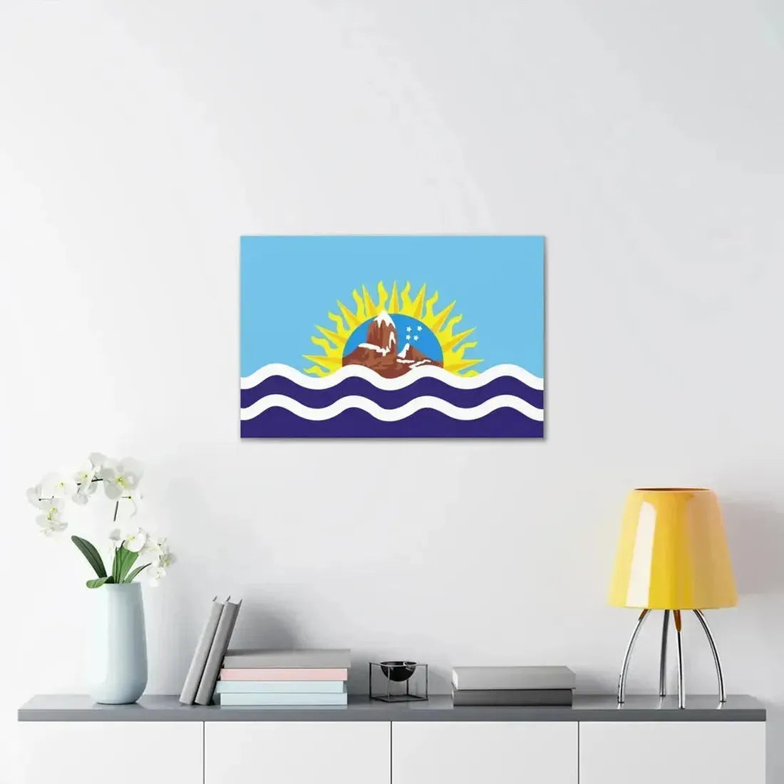 Flag of Santa Cruz Province Argentina - Canvas Wall Art - The Sticker Space