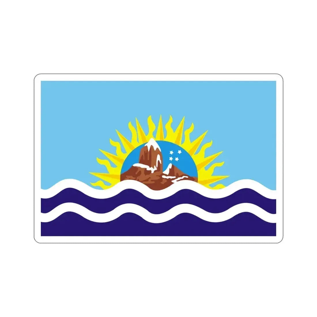 Flag of Santa Cruz Province Argentina STICKER Vinyl Die-Cut Decal 3 Inch - The Sticker Space