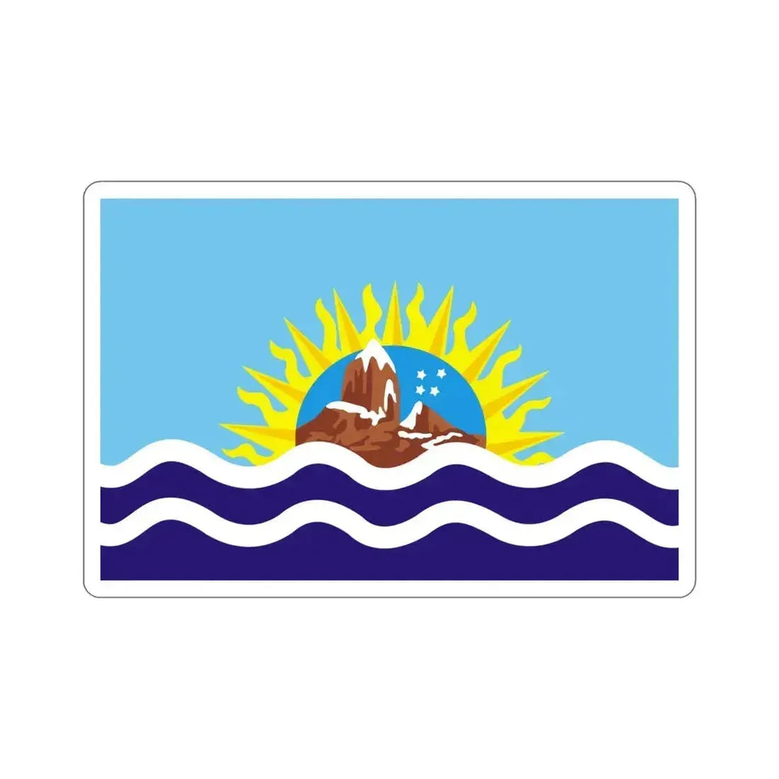Flag of Santa Cruz Province Argentina STICKER Vinyl Die-Cut Decal 4 Inch - The Sticker Space