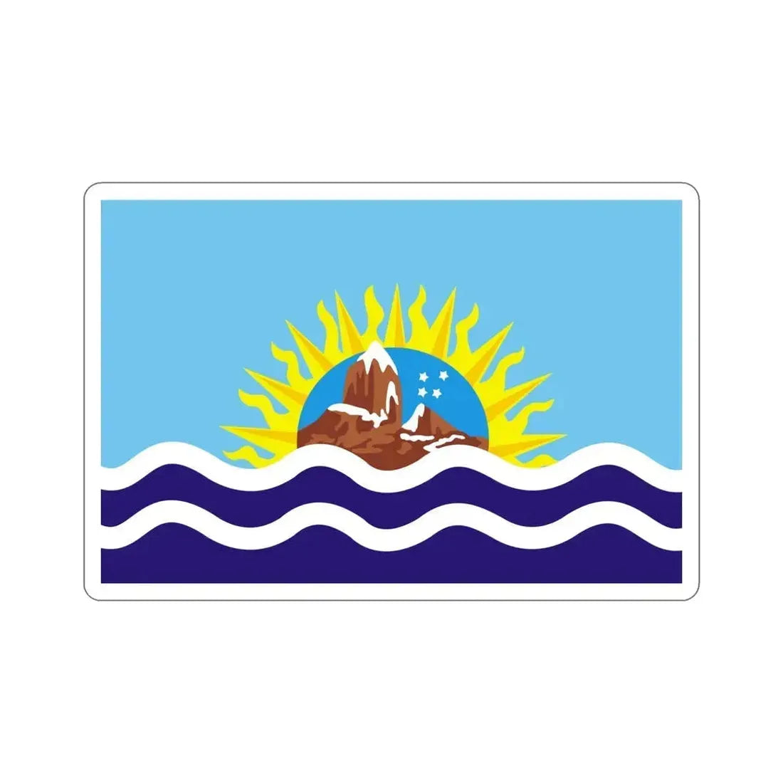 Flag of Santa Cruz Province Argentina STICKER Vinyl Die-Cut Decal 5 Inch - The Sticker Space