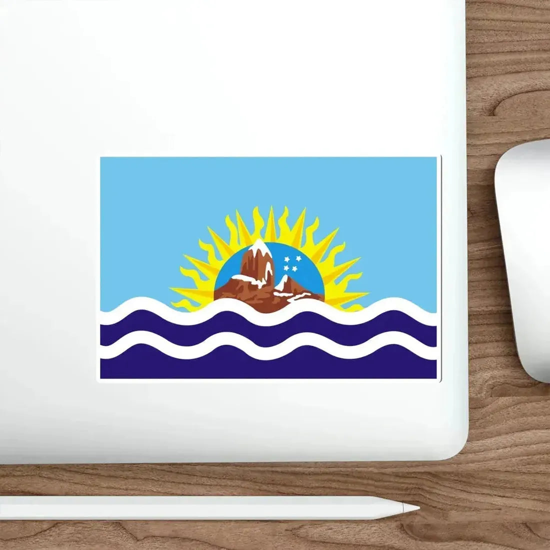 Flag of Santa Cruz Province Argentina STICKER Vinyl Die-Cut Decal - The Sticker Space
