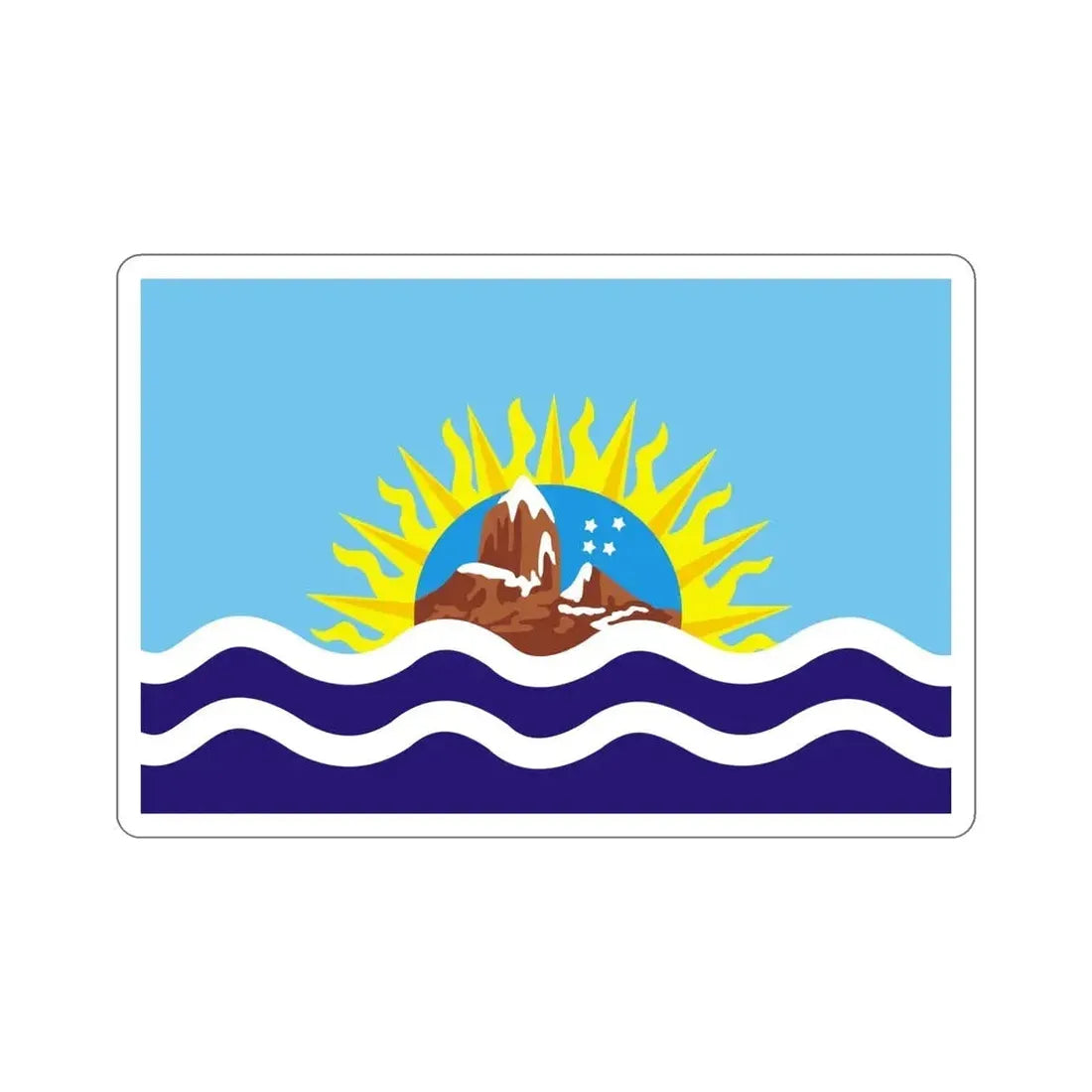 Flag of Santa Cruz Province Argentina STICKER Vinyl Die-Cut Decal - The Sticker Space