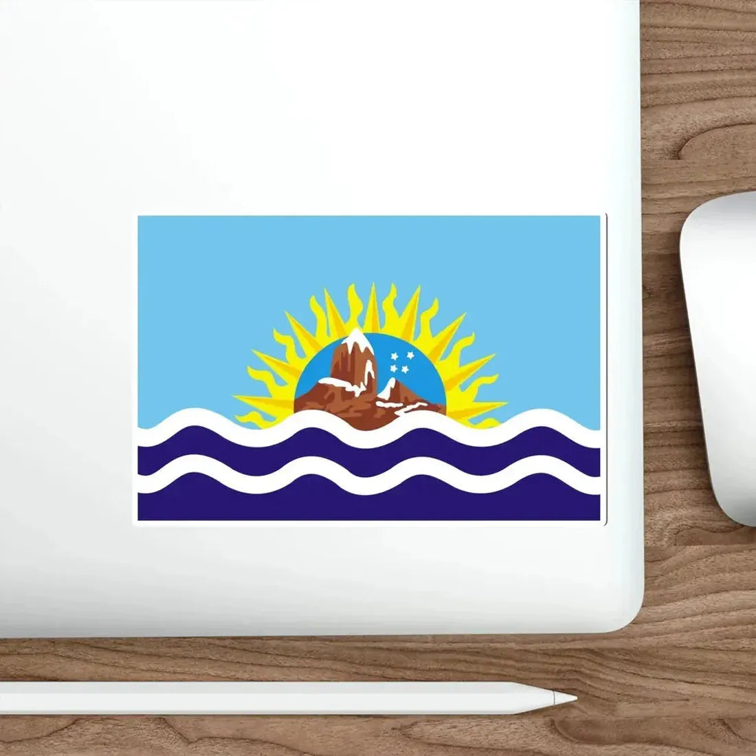 Flag of Santa Cruz Province Argentina STICKER Vinyl Die-Cut Decal - The Sticker Space