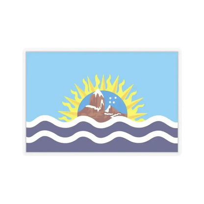 Flag of Santa Cruz Province Argentina - STICKER Vinyl Kiss-Cut Decal 2 Inch Transparent - The Sticker Space