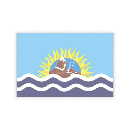 Flag of Santa Cruz Province Argentina - STICKER Vinyl Kiss-Cut Decal 3 Inch Transparent - The Sticker Space