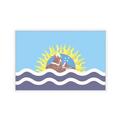Flag of Santa Cruz Province Argentina - STICKER Vinyl Kiss-Cut Decal 4 Inch Transparent - The Sticker Space