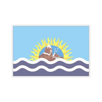 Flag of Santa Cruz Province Argentina - STICKER Vinyl Kiss-Cut Decal 6 Inch Transparent - The Sticker Space