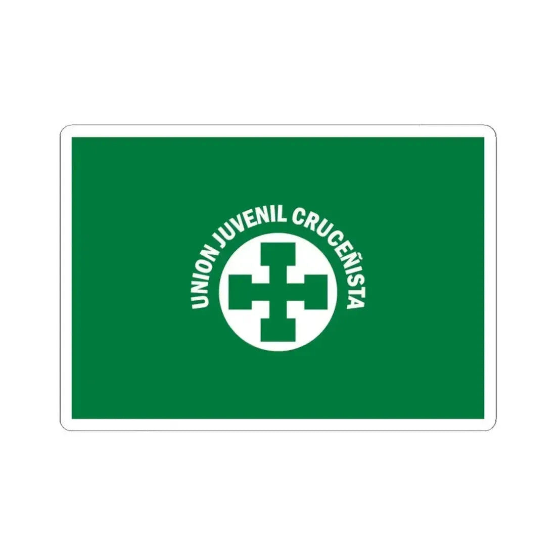 Flag of Santa Cruz Youth Union (Bolivia) STICKER Vinyl Kiss-Cut Decal 3 Inch White - The Sticker Space