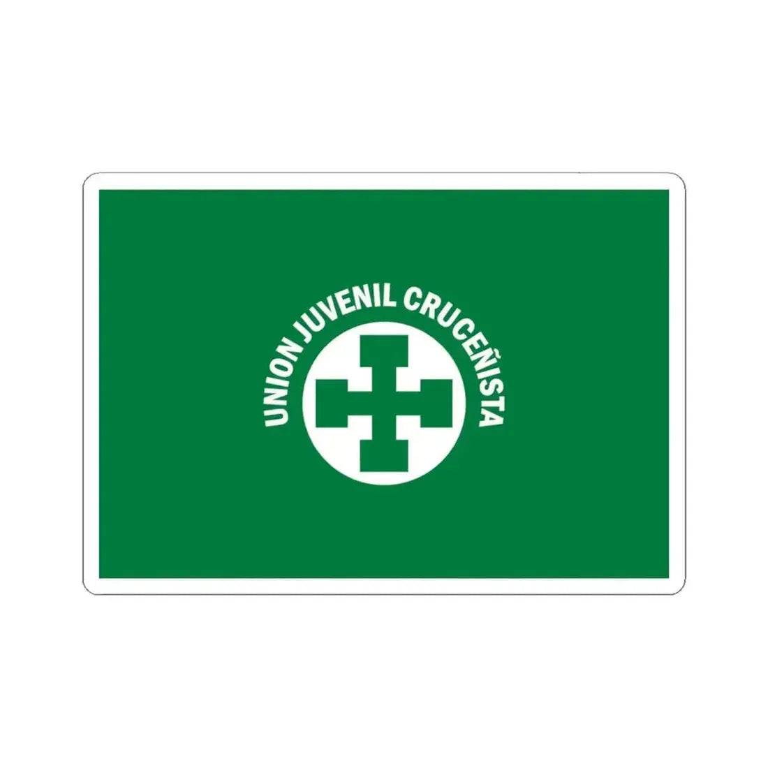 Flag of Santa Cruz Youth Union (Bolivia) STICKER Vinyl Kiss-Cut Decal 4 Inch White - The Sticker Space