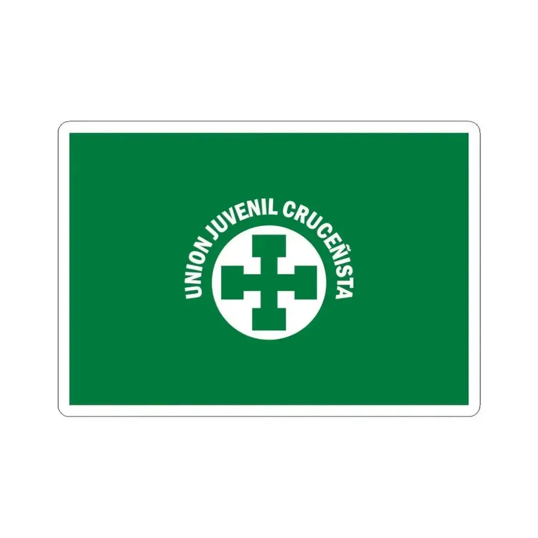 Flag of Santa Cruz Youth Union (Bolivia) STICKER Vinyl Kiss-Cut Decal 6 Inch White - The Sticker Space