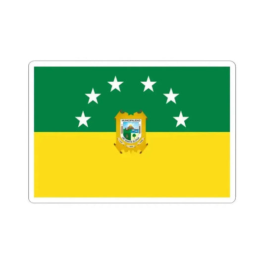 Flag of Santa Elena - Ecuador (Ecuador) STICKER Vinyl Kiss-Cut Decal 2 Inch White - The Sticker Space
