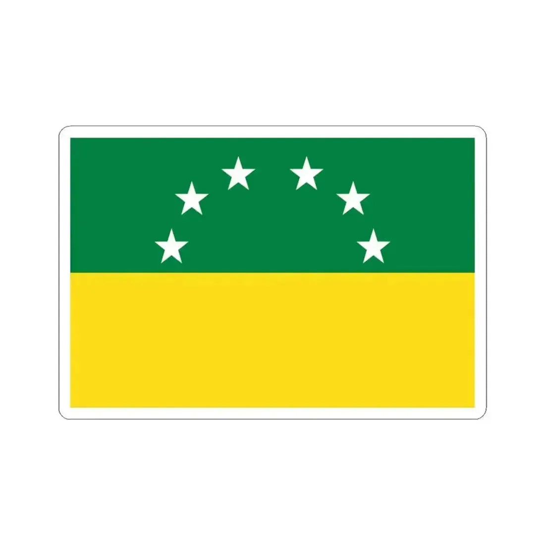 Flag of Santa Elena Ecuador (Ecuador) STICKER Vinyl Kiss-Cut Decal 3 Inch White - The Sticker Space