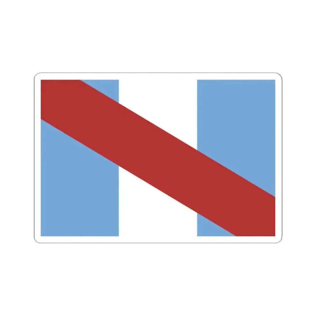 Flag of Santa Fe 1815-1821 (Argentina) STICKER Vinyl Kiss-Cut Decal 2 Inch White - The Sticker Space