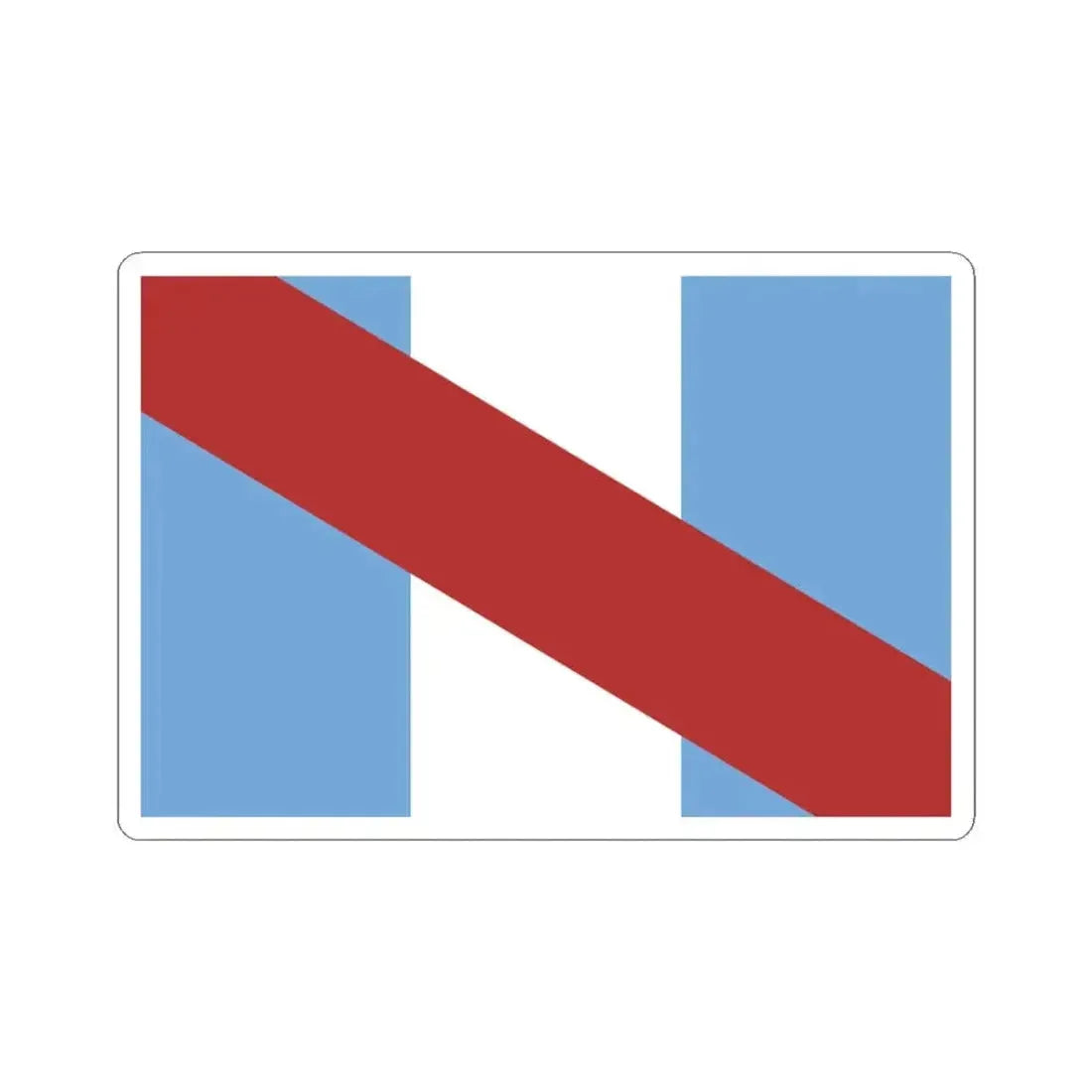 Flag of Santa Fe 1815-1821 (Argentina) STICKER Vinyl Kiss-Cut Decal 3 Inch White - The Sticker Space