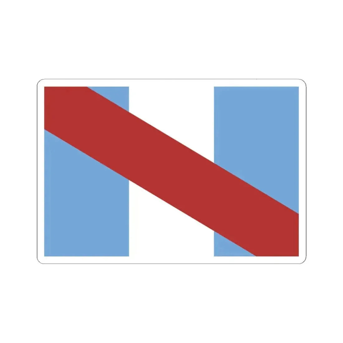 Flag of Santa Fe 1815-1821 (Argentina) STICKER Vinyl Kiss-Cut Decal 6 Inch White - The Sticker Space