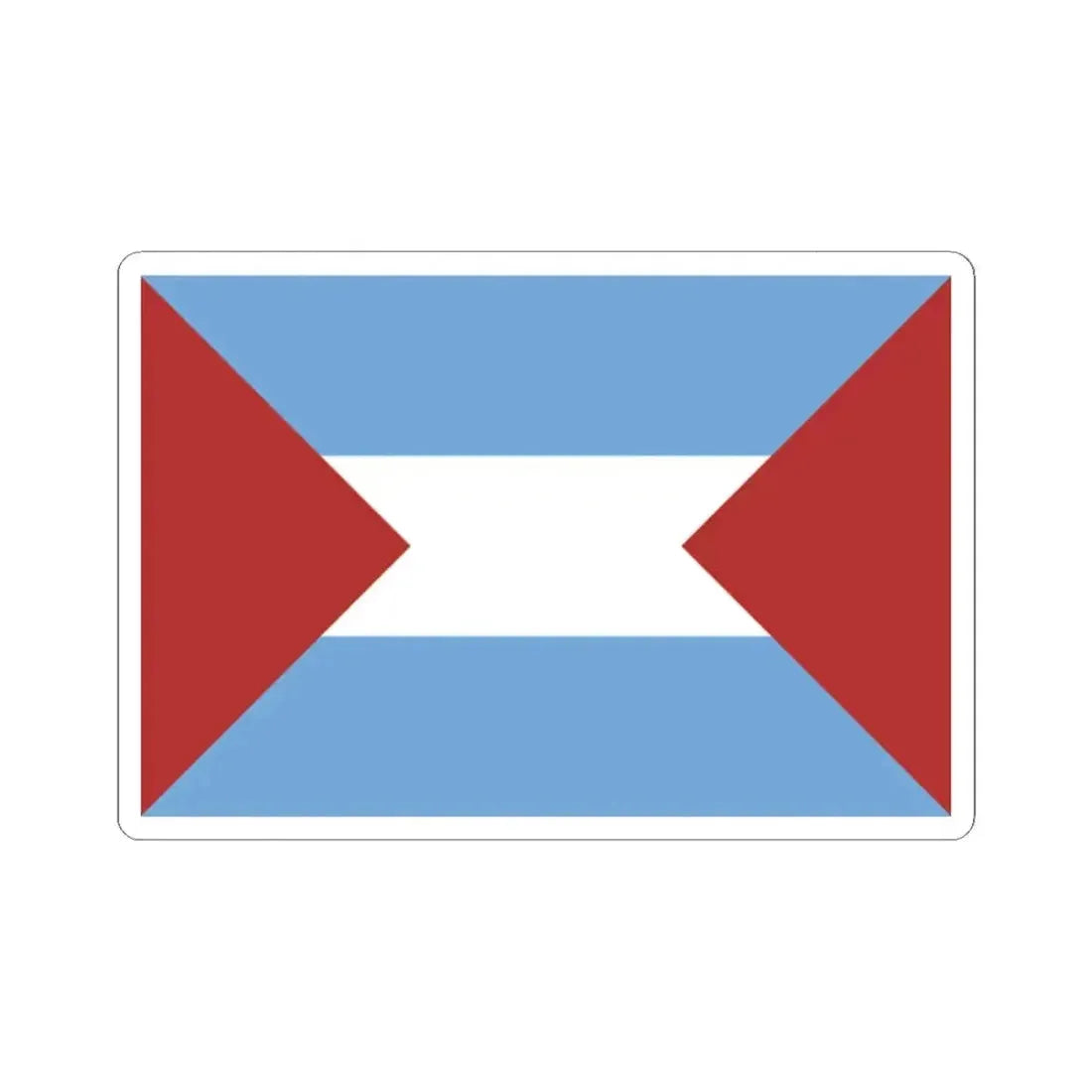 Flag of Santa Fe 1825 (Argentina) STICKER Vinyl Kiss-Cut Decal 2 Inch White - The Sticker Space