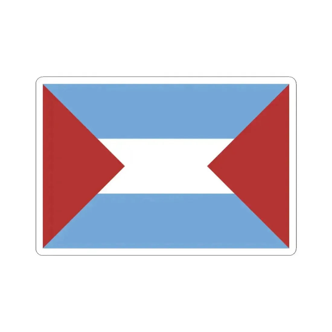 Flag of Santa Fe 1825 (Argentina) STICKER Vinyl Kiss-Cut Decal 3 Inch White - The Sticker Space