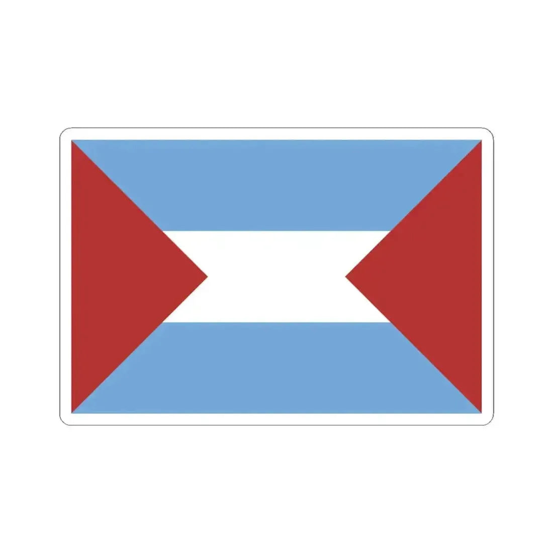 Flag of Santa Fe 1825 (Argentina) STICKER Vinyl Kiss-Cut Decal 4 Inch White - The Sticker Space