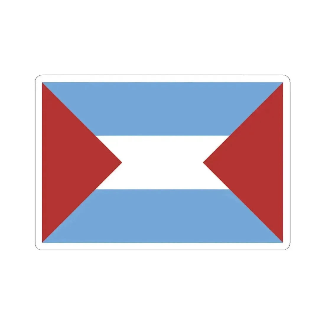 Flag of Santa Fe 1825 (Argentina) STICKER Vinyl Kiss-Cut Decal 6 Inch White - The Sticker Space