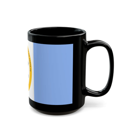 Flag of Santa Fe Province Argentina - Black Coffee Mug-The Sticker Space