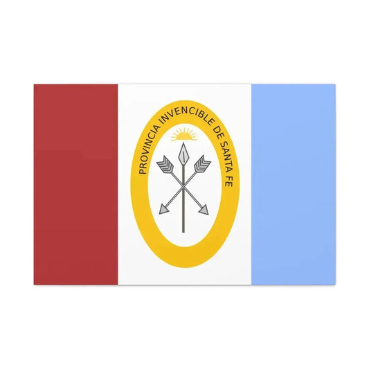 Flag of Santa Fe Province Argentina - Canvas Wall Art 36" x 24" 1.25" - The Sticker Space