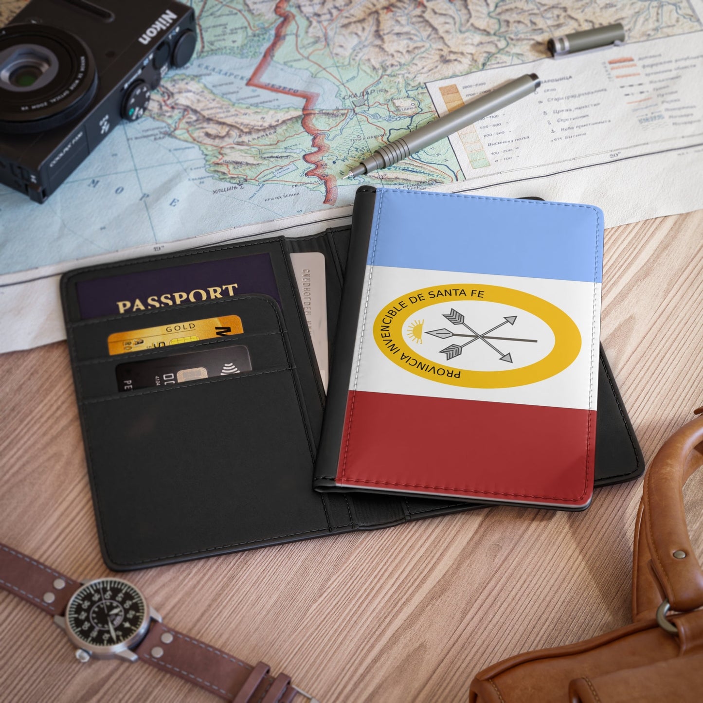 Flag of Santa Fe Province Argentina - Passport Holder