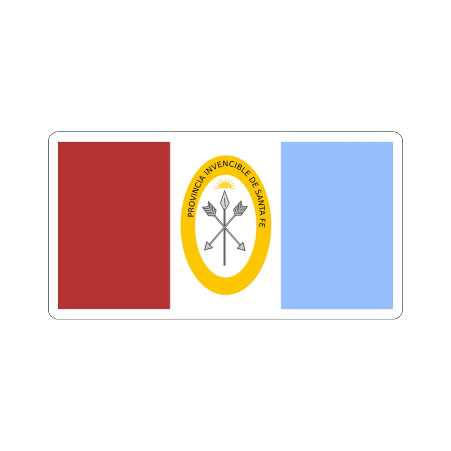 Flag of Santa Fe Province Argentina STICKER Vinyl Die-Cut Decal-2 Inch-The Sticker Space