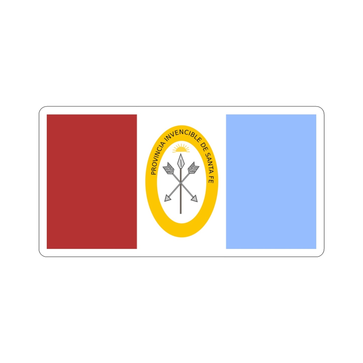 Flag of Santa Fe Province Argentina STICKER Vinyl Die-Cut Decal-3 Inch-The Sticker Space