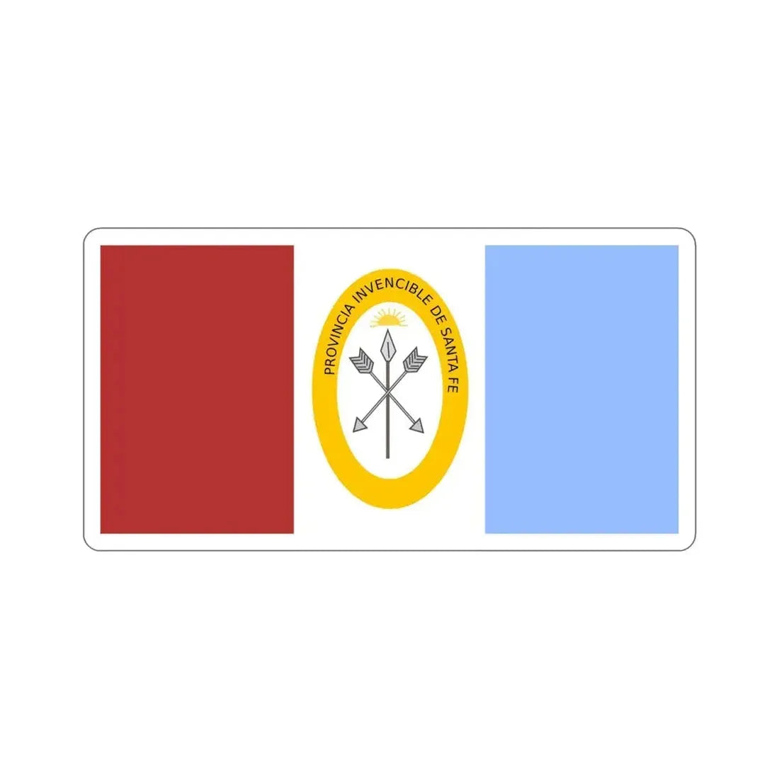 Flag of Santa Fe Province Argentina STICKER Vinyl Die-Cut Decal 5 Inch - The Sticker Space