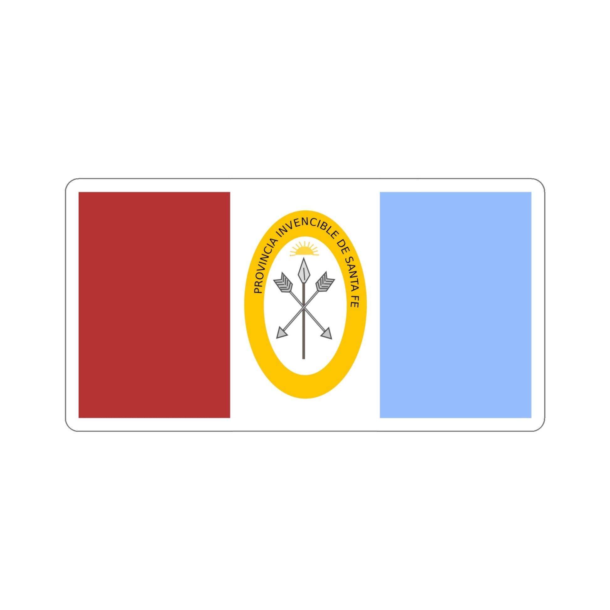 Flag of Santa Fe Province Argentina STICKER Vinyl Die-Cut Decal-6 Inch-The Sticker Space