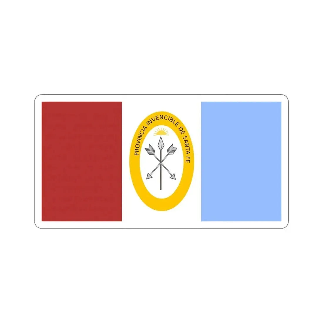 Flag of Santa Fe Province Argentina STICKER Vinyl Die-Cut Decal 6 Inch - The Sticker Space