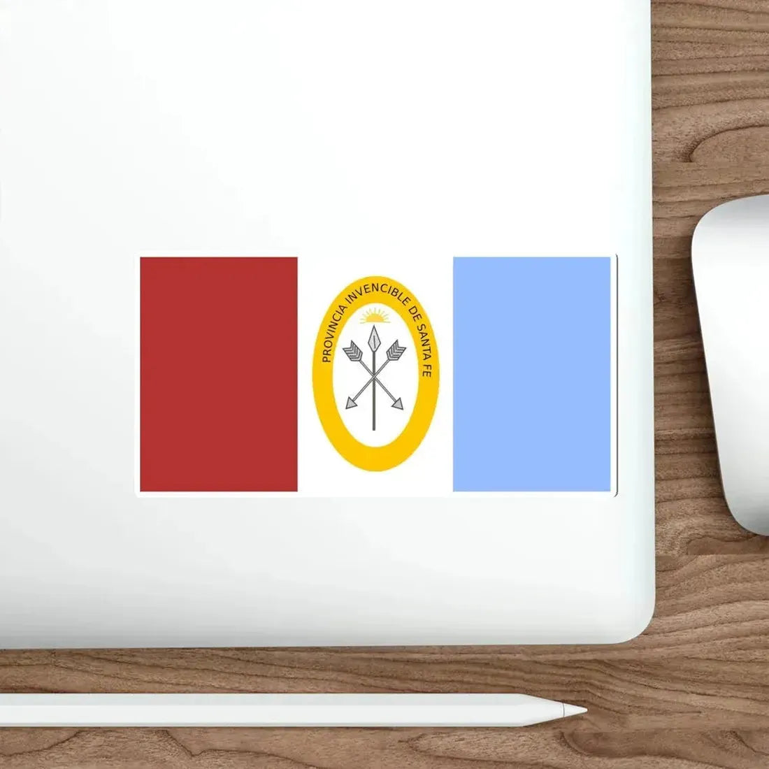 Flag of Santa Fe Province Argentina STICKER Vinyl Die-Cut Decal - The Sticker Space