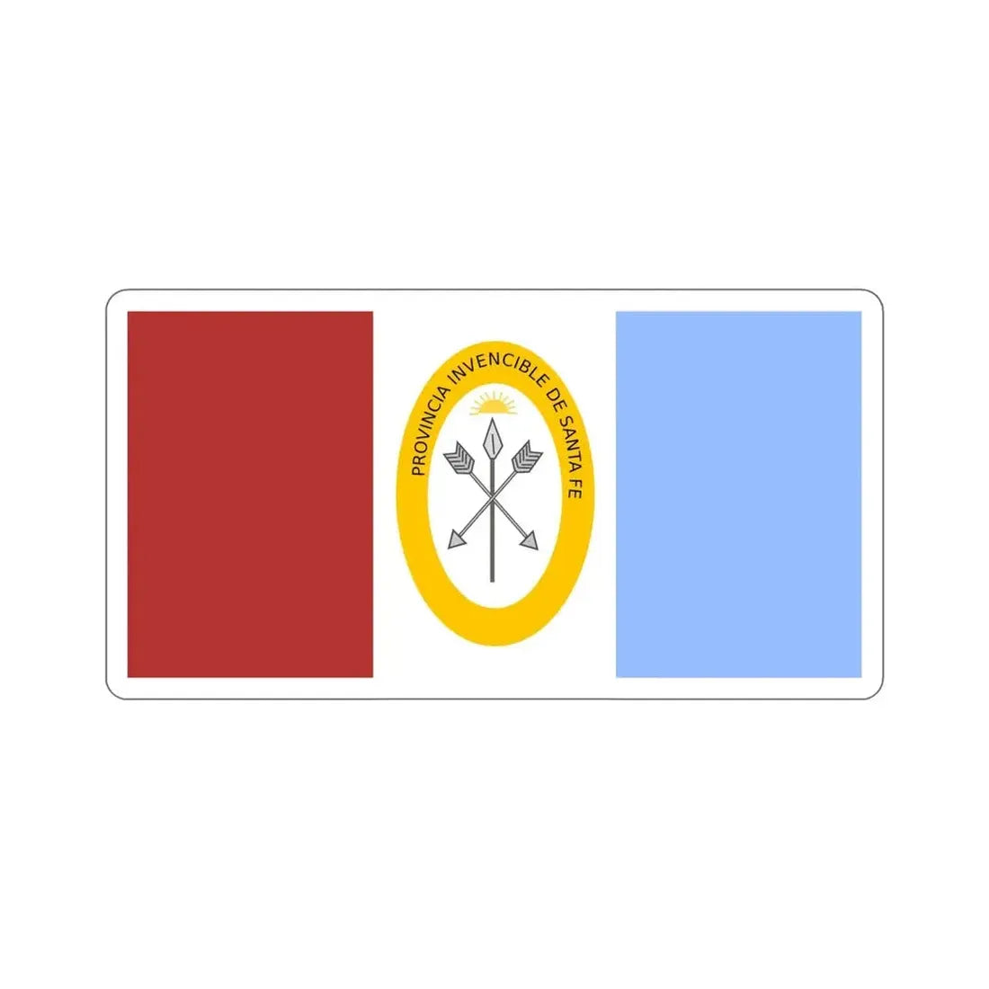 Flag of Santa Fe Province Argentina STICKER Vinyl Die-Cut Decal - The Sticker Space