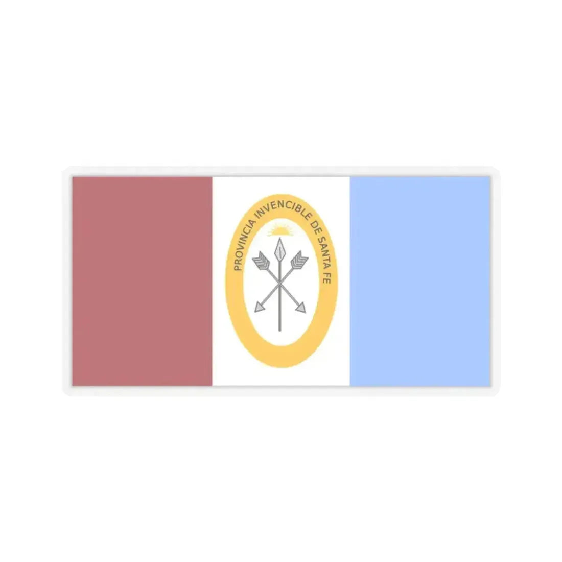 Flag of Santa Fe Province Argentina - STICKER Vinyl Kiss-Cut Decal 2 Inch Transparent - The Sticker Space