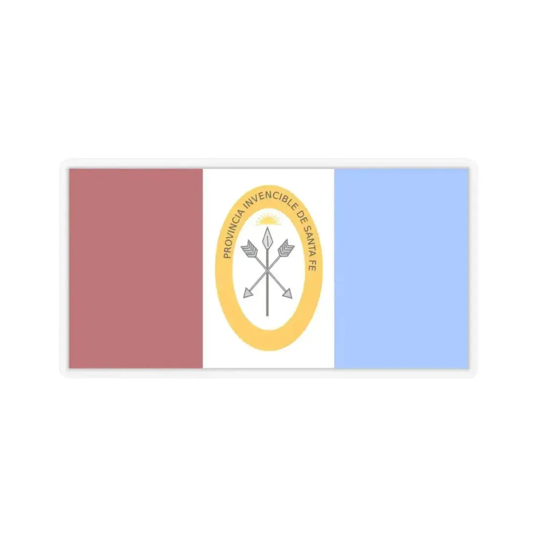 Flag of Santa Fe Province Argentina - STICKER Vinyl Kiss-Cut Decal 3 Inch Transparent - The Sticker Space