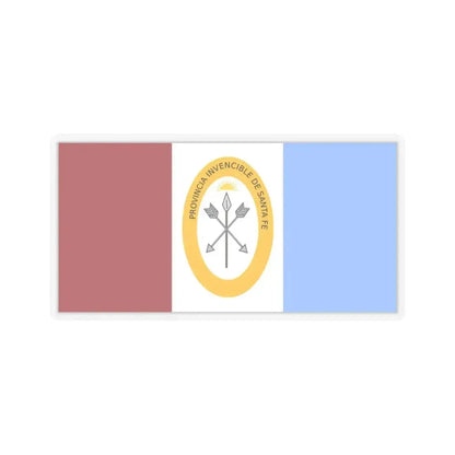 Flag of Santa Fe Province Argentina - STICKER Vinyl Kiss-Cut Decal 3 Inch Transparent - The Sticker Space
