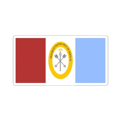 Flag of Santa Fe Province Argentina - STICKER Vinyl Kiss-Cut Decal 3 Inch White - The Sticker Space