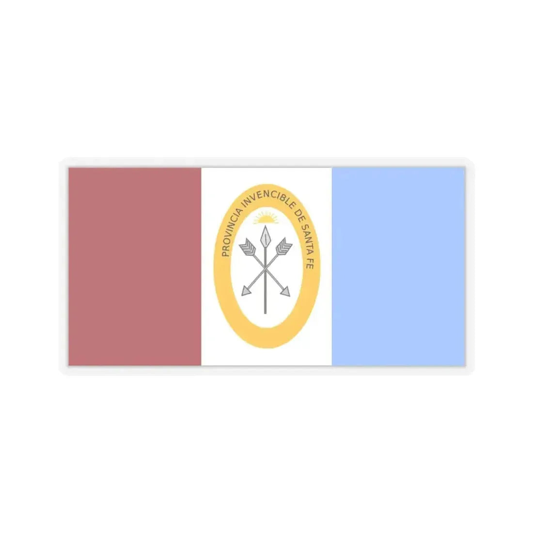 Flag of Santa Fe Province Argentina - STICKER Vinyl Kiss-Cut Decal 4 Inch Transparent - The Sticker Space