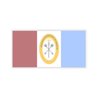 Flag of Santa Fe Province Argentina - STICKER Vinyl Kiss-Cut Decal 4 Inch Transparent - The Sticker Space