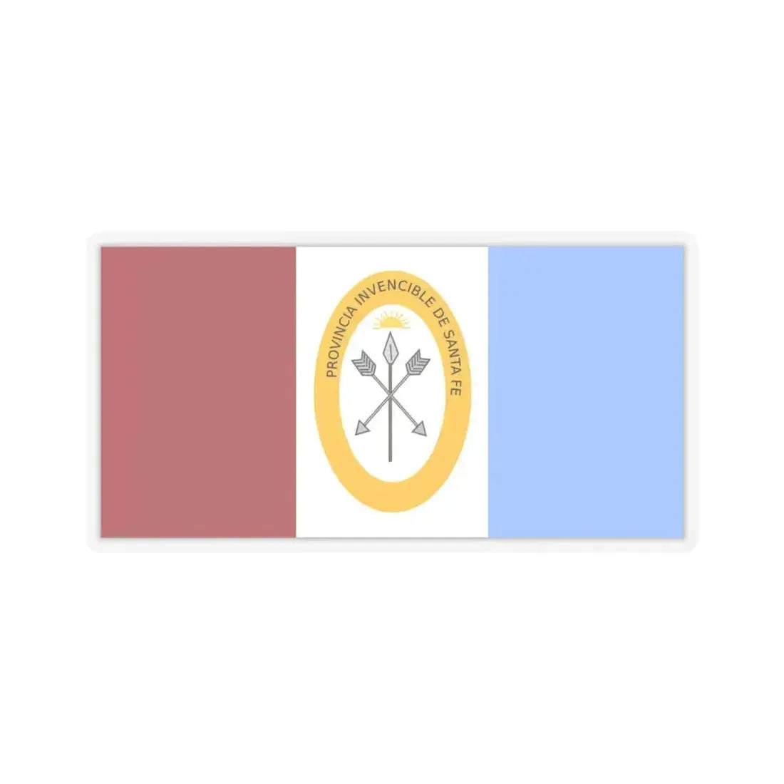 Flag of Santa Fe Province Argentina - STICKER Vinyl Kiss-Cut Decal 6 Inch Transparent - The Sticker Space