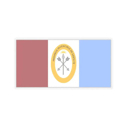 Flag of Santa Fe Province Argentina - STICKER Vinyl Kiss-Cut Decal 6 Inch Transparent - The Sticker Space