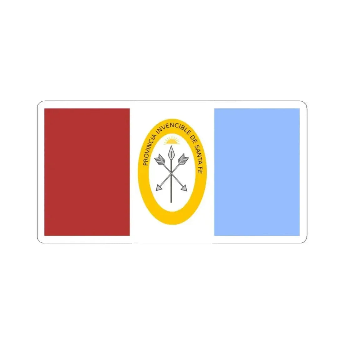 Flag of Santa Fe Province Argentina - STICKER Vinyl Kiss-Cut Decal 6 Inch White - The Sticker Space