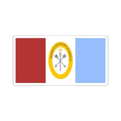 Flag of Santa Fe Province Argentina - STICKER Vinyl Kiss-Cut Decal 6 Inch White - The Sticker Space