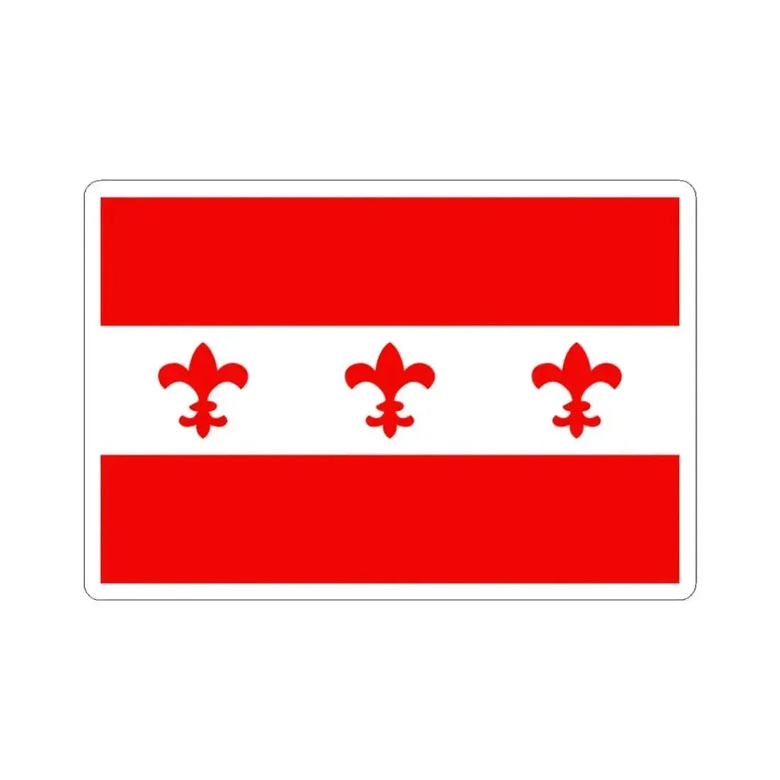 Flag of Santa Venera Malta - STICKER Vinyl Kiss-Cut Decal 3 Inch White - The Sticker Space