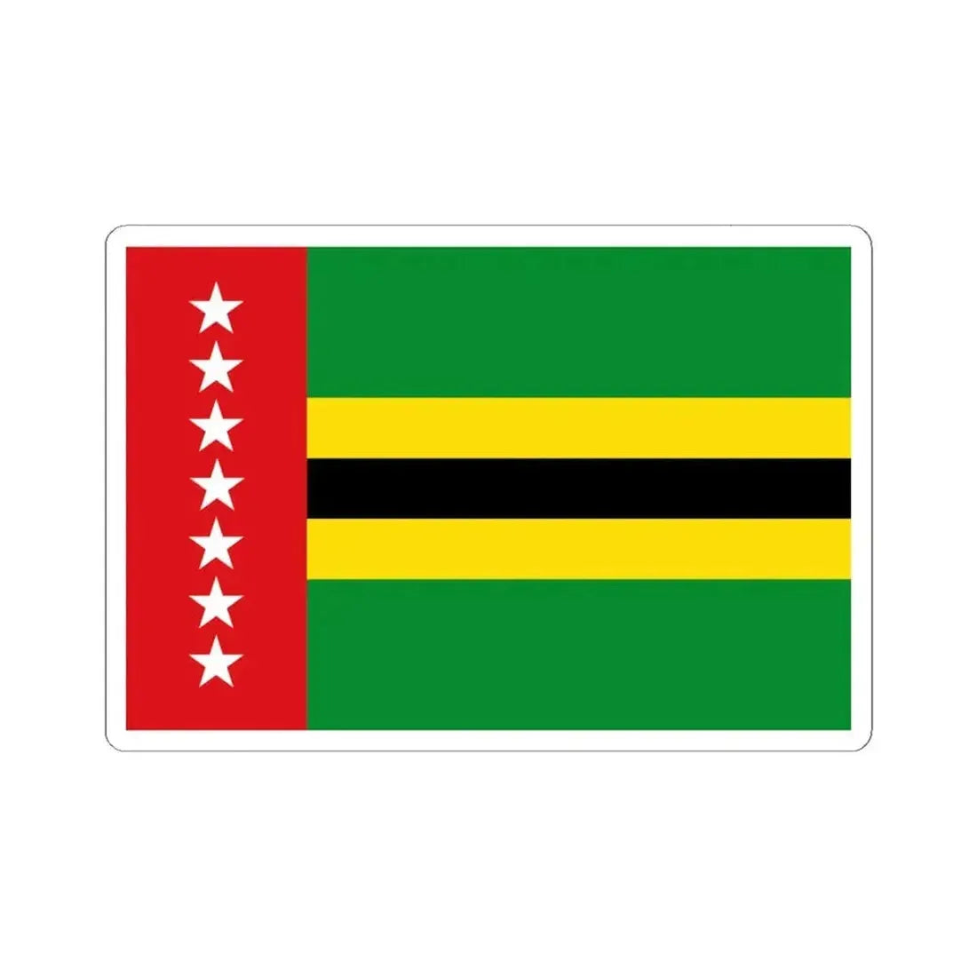 Flag of Santander Colombia (Colombia) STICKER Vinyl Kiss-Cut Decal 6 Inch White - The Sticker Space