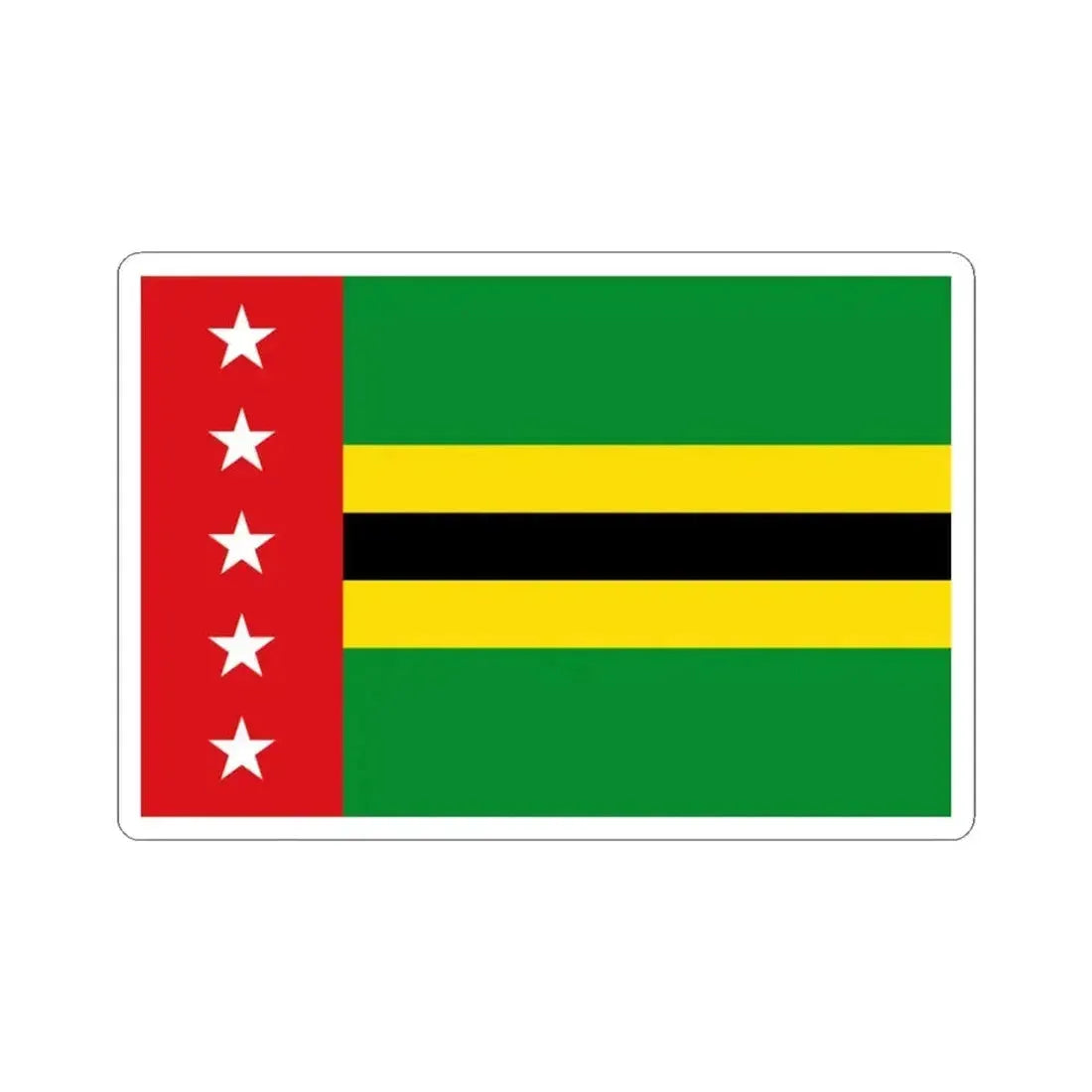 Flag of Santander Department 1972-2004 (Colombia) STICKER Vinyl Kiss-Cut Decal 3 Inch White - The Sticker Space