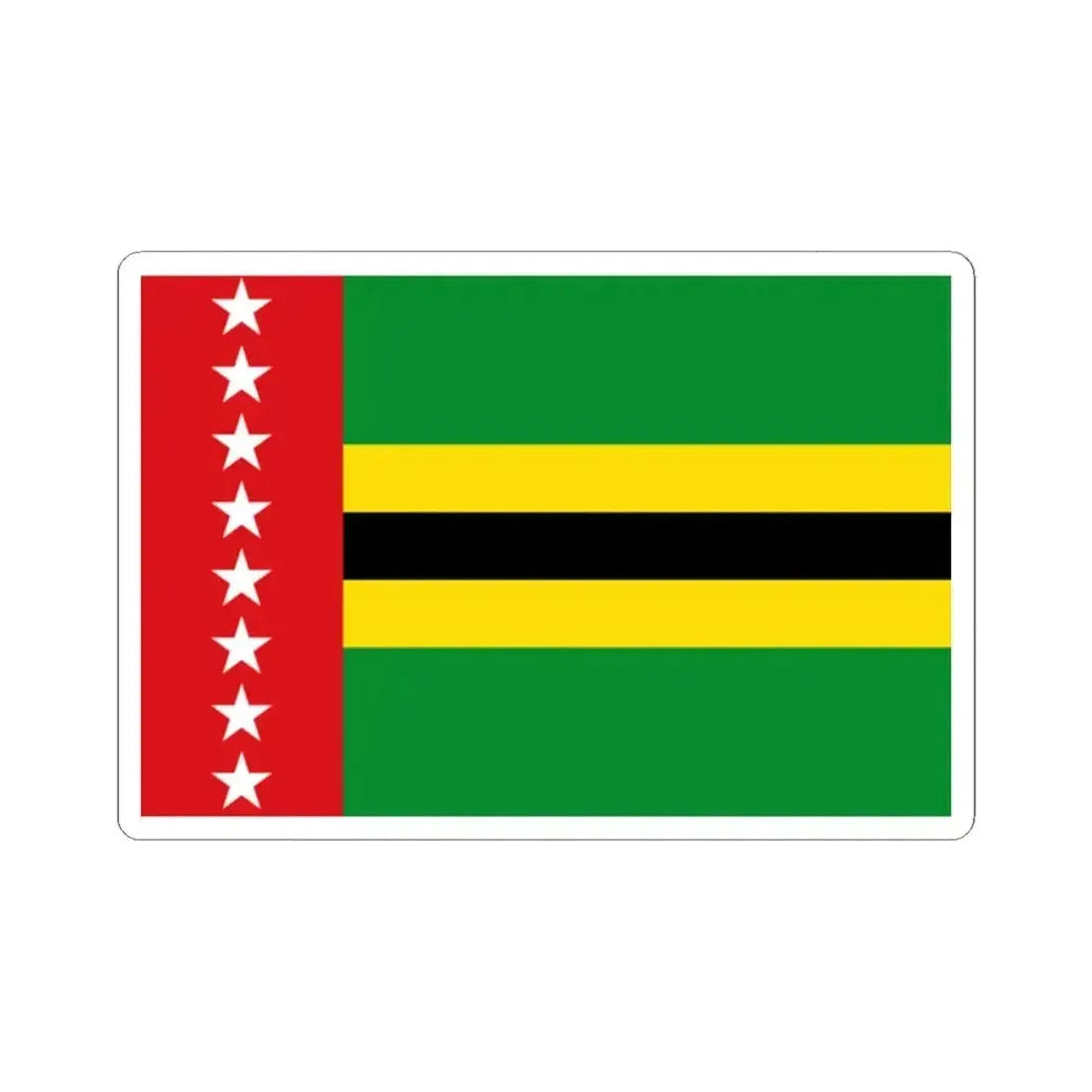 Flag of Santander Department 2004-2007 (Colombia) STICKER Vinyl Kiss-Cut Decal 2 Inch White - The Sticker Space